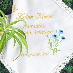 Szatka do chrztu polne kwiaty